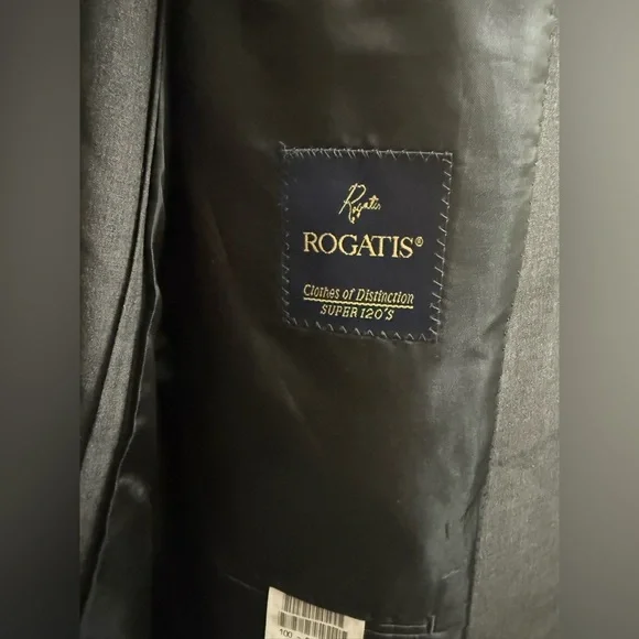 Rogatis Loro Piana Super 120s Gray Wool Blazer Size 40R Luxury Italian